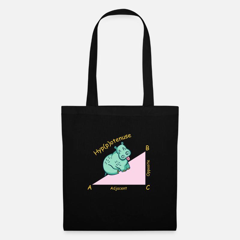 Math teacher mathematician Hippotenuse - Tote Bag - black