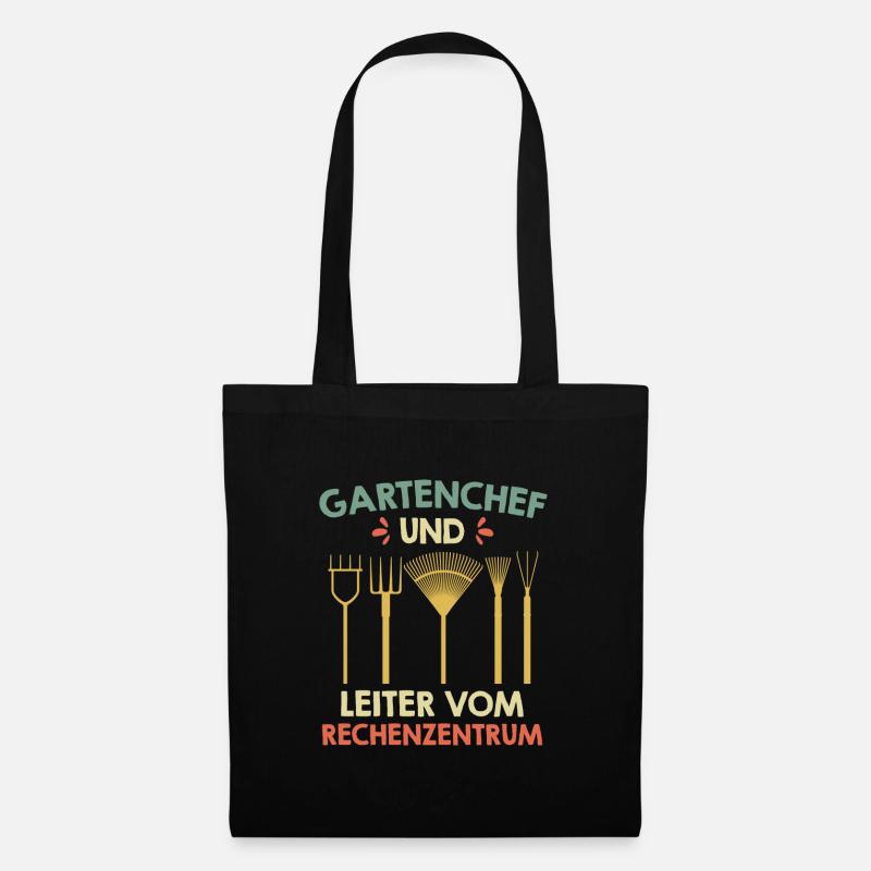 Gartenchef und Leiter vom Rechenzentrum - Stoffbeutel - Schwarz