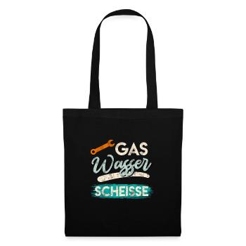Gas Wasser Scheiße - Stoffbeutel - Schwarz - Vorne