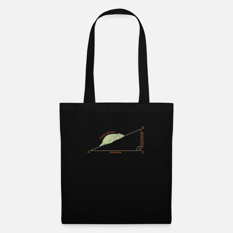 Hypotenuse Hippotenuse für Mathe Nilpferd - Stoffbeutel - Schwarz