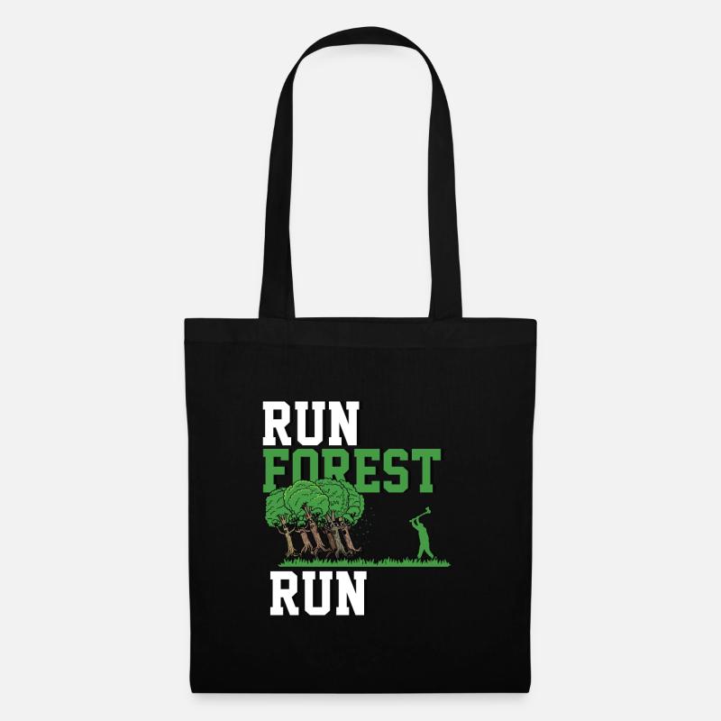 Run Forest Run - Stoffbeutel - Schwarz