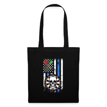 Darts USA Flag with Bone Face Dart - Tote Bag - black - Front