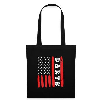 Dart USA Flagge US Fan Darts - Stoffbeutel - Schwarz - Vorne