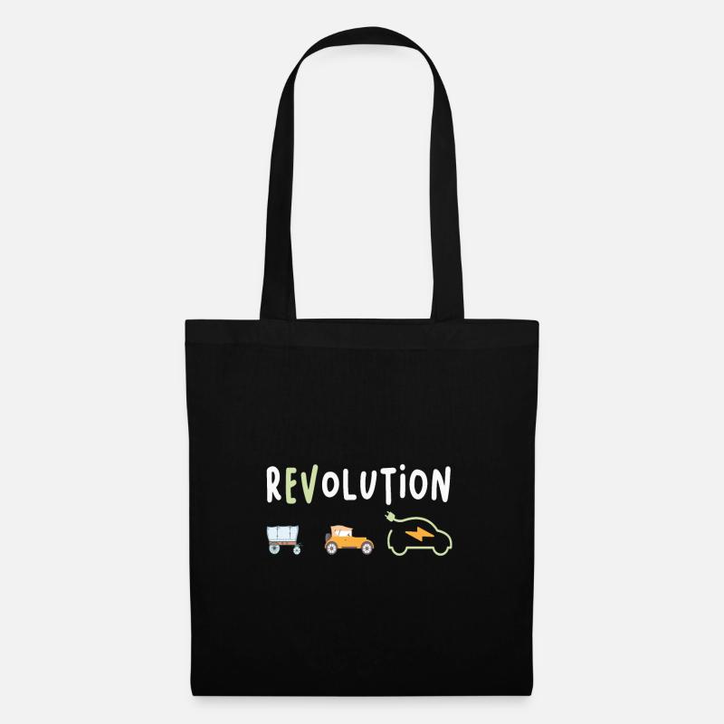 Revolution Elektroauto elektro Auto eauto - Stoffbeutel - Schwarz
