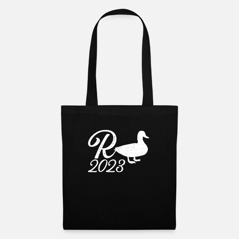 Ente Rente 2023 - Stoffbeutel - Schwarz