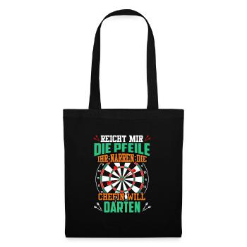 Frauen Darts Damen Dartpfeile Dartscheibe Dart - Stoffbeutel - Schwarz - Vorne
