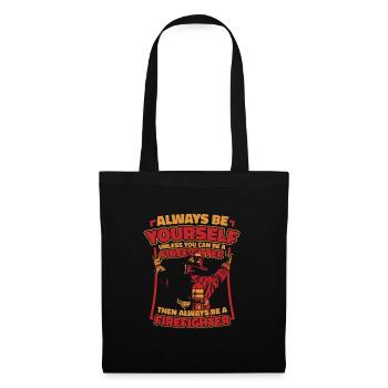 Pompier - Sac en tissu - noir - Devant