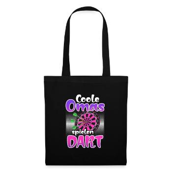 Coole Omas spielen Dart Frauen Darts Zubehör Dart - Stoffbeutel - Schwarz - Vorne