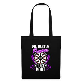 Frauen Darts Damen Dartscheibe Darts Zubehör Dart - Stoffbeutel - Schwarz - Vorne