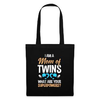 Twin Mom Mother of Twins Boy Mom - Tote Bag - black - Front