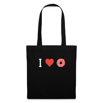 Donut Donuts Candy Bagel - Sac en tissu - noir - Devant