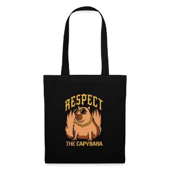 Capybara Rongeur Animal - Sac en tissu - noir - Devant