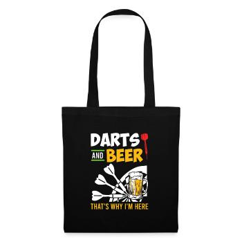 Darts an Beer thats why I am here - Tote Bag - black - Front