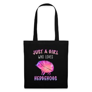 Hérisson Épineux Animal Hérisson - Sac en tissu - noir - Devant