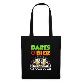 Fléchettes & bière que je m’offre aux joueurs de fléchettes - Sac en tissu - noir - Devant