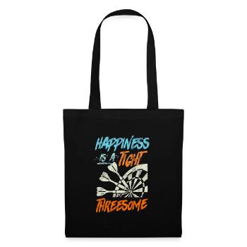 Happiness is a tight Thressome Dart Saying - Tote Bag - black - Front