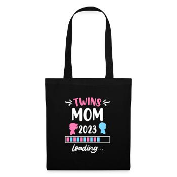 Twin Mom 2023 Twins loading Young Girls - Tote Bag - black - Front