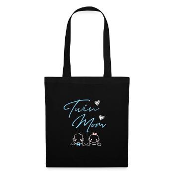 Pregnant with twins twins mom - Tote Bag - black - Front