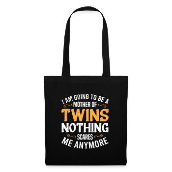 Twin Mom Mom Twins Siblings Mom - Tote Bag - black - Front