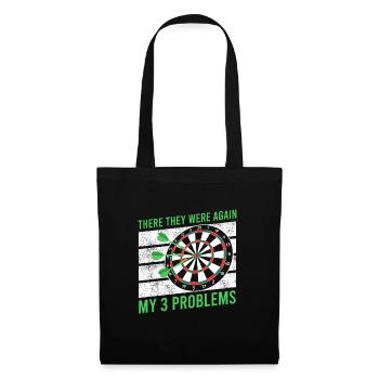 Il y a encore mes 3 problèmes de fléchettes joueur de fléchettes - Sac en tissu - noir - Devant