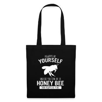 Honigbiene Imker Bienen Biene - Stoffbeutel - Schwarz - Vorne