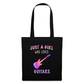 Guitar Guitarist Musician Acoustic Guitar Instruments - Tote Bag - black - Front