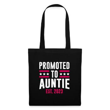 Promue tante 2023 Tu vas être une tante - Sac en tissu - noir - Devant