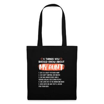 Ce que vous devez savoir sur ma tante - Sac en tissu - noir - Devant