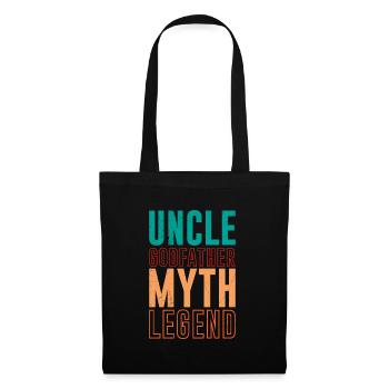 Onkel Pate Mythos Legende - Stoffbeutel - Schwarz - Vorne