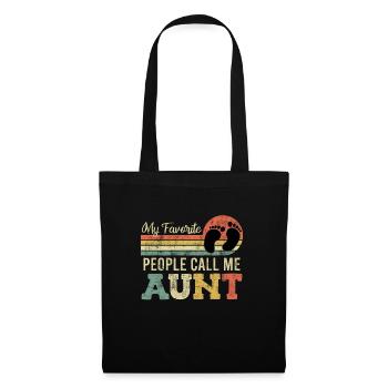 Marraine Mes proches m’appellent Tante - Sac en tissu - noir - Devant
