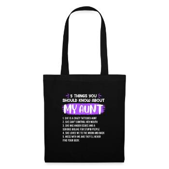 Ce que vous devez savoir sur ma tante - Sac en tissu - noir - Devant