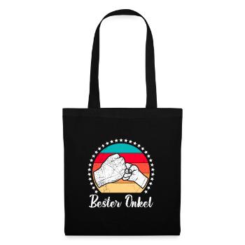Bester Onkel - Stoffbeutel - Schwarz - Vorne
