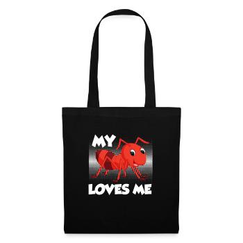 Ma tante m’aime Fourmi Tante Meilleure tante - Sac en tissu - noir - Devant