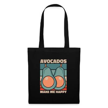 Avocado Food Guacamole Vegan - Tote Bag - black - Front