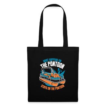 Ponton boat Captain Pontoon boats - Sac en tissu - noir - Devant