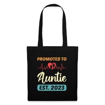 Promoted to Aunt 2023 Promotion Best Aunt - Tote Bag - black - Front