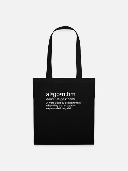 Algorithm für Programmierer - Stoffbeutel - Schwarz
