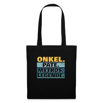 Onkel Pate Mythos Legende cooler Onkel - Stoffbeutel - Schwarz - Vorne