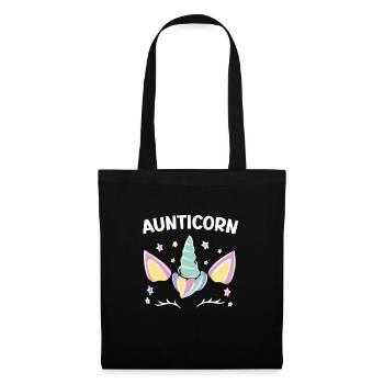 Unicorn Aunt Aunticorn Fairy Tale Super Aunt - Tote Bag - black - Front