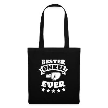 Bester Onkel ever - Stoffbeutel - Schwarz - Vorne