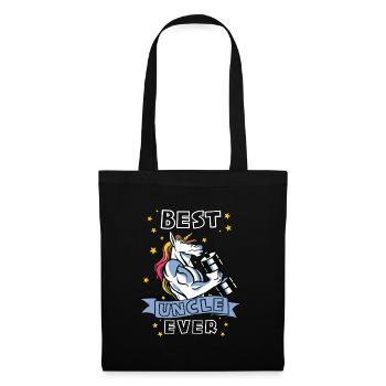 Meilleur oncle de tous les temps Bodybuilder Oncle Licorne Oncle - Sac en tissu - noir - Devant