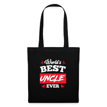 World s best Uncle ever Bester Onkel - Stoffbeutel - Schwarz - Vorne