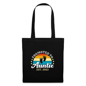 Promoted to Auntie 2023 Promotion Best Aunt - Tote Bag - black - Front