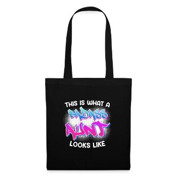 This is what a cool aunt from Bad Ass looks like Aunt - Tote Bag - black - Front