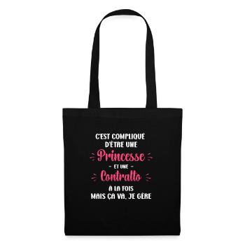 Compliqué princesse et contralto - Sac en tissu - noir - Devant