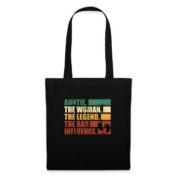 Aunt legend with bad influence Best Aunt - Tote Bag - black - Front
