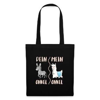 Dein Onkel mein Onkel - Stoffbeutel - Schwarz - Vorne