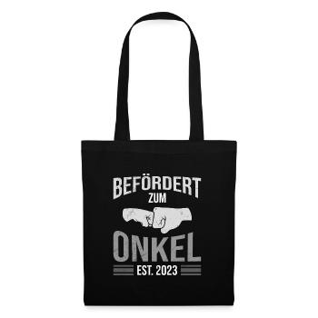 Befördert zum Onkel 2023 - Stoffbeutel - Schwarz - Vorne