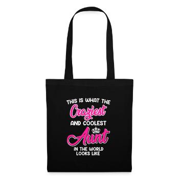 This is what coolest aunt looks crazy aunt - Tote Bag - black - Front