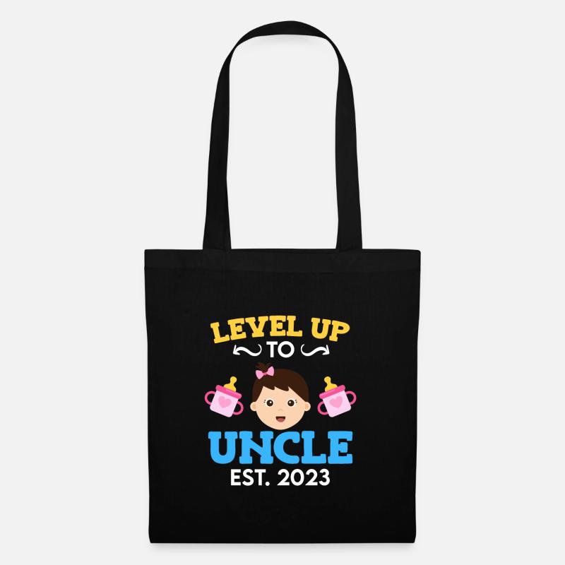 Level up to Uncle 2023 Onkel 2023 - Stoffbeutel - Schwarz